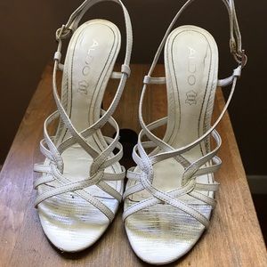 ALDO white sandles